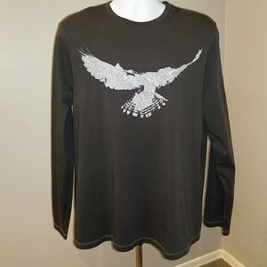 Banana Republic Grey Long Sleeve Graphic Tee